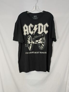 AC / DC For Those About To Rock - We Salute You Mens T-Shirt Black Size 2XL